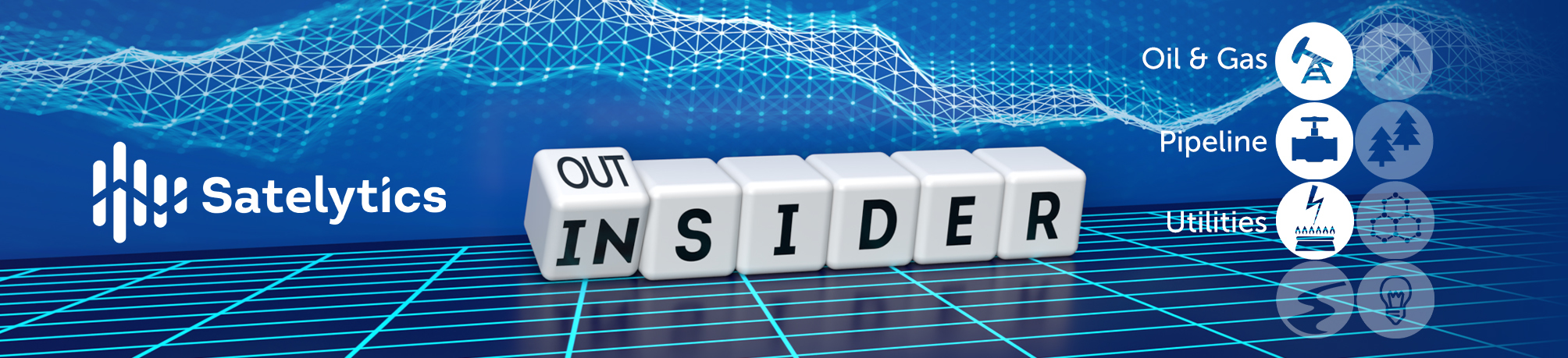 3d-newsletter-banner-OG-PIPE-UTIL Satelytics Insider newsletter's header for articles pertinent to oil&gas, pipeline operators, and electric and gas utilities.