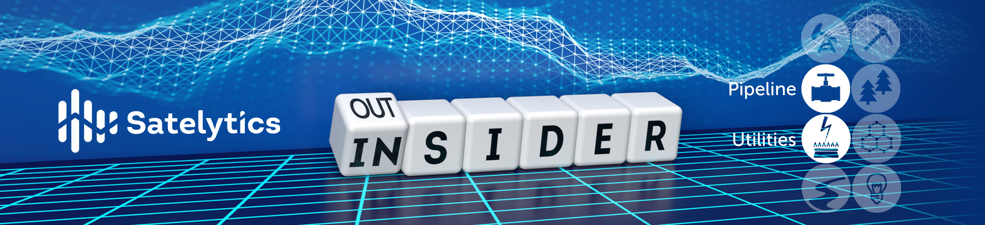 Satelytics Insider newsletter's header for articles pertinent to pipeline operators and utilities.